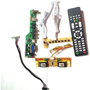 Voor LM201WE3-TLF3/TLF4 T.V53 drive card board toetsenbord+afstandsbediening+omvormer LVDS 4CCFL 30Pin LCD panel monitor HDMI VGA USB AV RF Kit (LM201WE3-TLF3)
