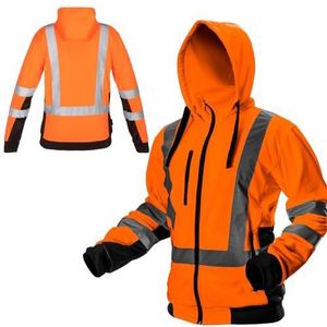 Neo 81-746 ORANGE veiligheidsjas waarschuwingsbescherming trui werkjas waarschuwingsjas jas capuchon jas herenjas werkjas waarschuwingsjas werktrui waarschuwingskleding EN ISO 13688:2013 (KG)