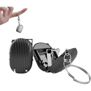 Opvouwbare mini-nagelknipper Koffer-nagelknipper met sleutelhanger, bagage-styling Draagbare nagelknipper Roestvrij staal Opvouwbare nagelknipper Ultradun reisontwerp /8710/158(Black)