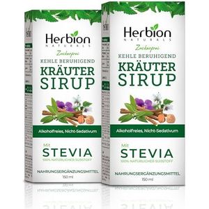 Herbion Naturals hoestsiroop met stevia, groen, suikervrij, 5.0 fl oz verpakking van 2