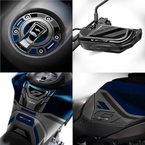 Antislipstickers Voor TRACER 9 GT + 2025 Motorfiets Accessoires 3D Tank Pad Beschermer Sticker Kit(Icon Performance Kit14)