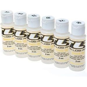 Team Losi Racing SIL Shock Oil 6 stuks 17,5-42,5WT 150-563CST 2OZ TLR74019 delen
