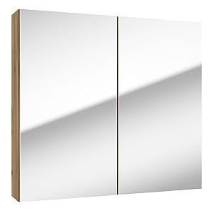 kielle Vega - Spiegelkast, 80x73x15 cm, mat goud eiken 50118801
