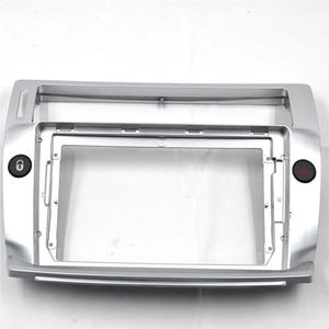 Autoradiopaneel Voor Citroen C4 Voor Quatre 2DIN Autoradio Stereo Audio Plaat Fascia Frame 9 Inch Groot Scherm Auto Android Speler Paneel Dashboard Montage Kit Autoradioframe(Zilver)