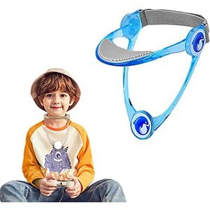Nekbrace, verstelbare cervicale kraagondersteuning en rughoudingcorrectortractie, cervicale nektractieapparaat, lichtgewicht draagbaar (kinderblauw)