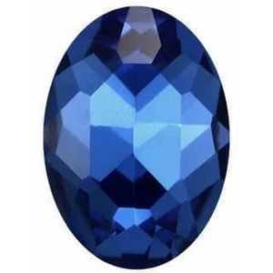 Ovale strass steentjes Piontback Nail Art strass steentjes K9 glas strass steentjes op kleding kristal kralen-saffier-18x25mm 5 stuks