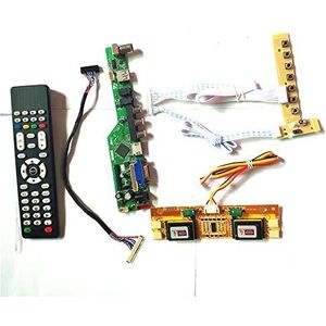 Voor M190E5-L01/L0A LVDS 4CCFL 30Pin HDMI VGA USB AV RF toetsenbord+Afstandsbediening+Omvormer T.V53 drive kaart board LCD panel monitor DIY kit (M190E5-L01)