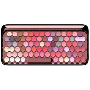 QPSJXN Draadloos Bluetooth Mechanisch Toetsenbord Tea Tree naar Rose Flower Version voor Vrouwen Aanpasbaar Ontwerp (Blossom Keyboard)