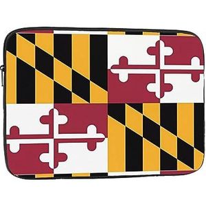 Vlag Van Maryland Schokbestendige Draagbare Laptop Sleeve Voor Mannen En Vrouwen Zakelijke Reizen Kantoor Dagelijks Gebruik 13 Inch