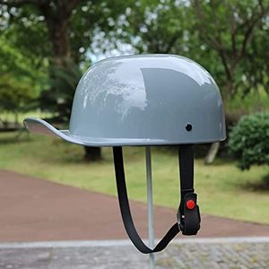 Retro Skull Cap Half Shell Helm, Motorcycle Baseball Cap Halve Helm DOT Goedgekeurde Mannen en Vrouwen Vintage Open Face Helm voor Bromfiets Street Cruiser Scooter ATV Helm Decoration