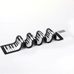Draagbare 88-toetsen Opvouwbare, Handgerolde Elektronische Piano, Muziekinstrument, Multifunctionele Elektrische Piano Draagbaar Keyboard Piano (Color : White)