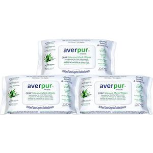 CPAP-reinigingsdoekjes, 3 x 80 averpur ™ maskerdoekjes met aloë vera, 100% puur katoen