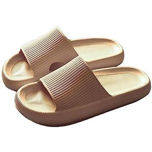 RUDDOG Zomer Slippers Vrouwen Luipaard Dikke Platform Slippers Voor Vrouwen Thuis Paar Zachte Zool Slide Sandalen Vrouw Zomer Strand Flip Flops, Kaki, 34/35 EU