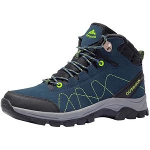 EKsma Heren herfst en winter wandelschoenen heren high top outdoor sportschoenen vrijetijdsschoenen, Donkerblauw, 38 EU