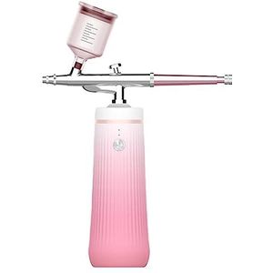 Facial Steamer Sproeier Nano Ionic Zuurstofinjectie Gezicht Hydraterende SPA Huidverzorging Machine Nauwkeurige Controle(PINK SET)