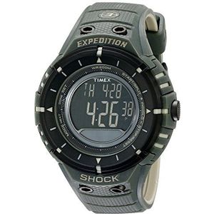 Timex Heren T49612 Groene Hars Quartz Horloge Met Digitale Wijzerplaat, Groen, riem