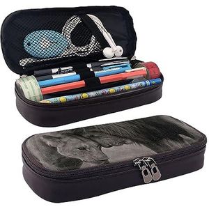 OPSREY Kleine jongens en meisjes in brandweerlieden bedrukt grote capaciteit etui briefpapier etui draagbare organizer, Leeuw en leeuwin, Eén maat, Munten Pouch