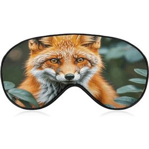 Vos bloem blad boom plant reizen oogmasker verduistering oogmasker voor slapen vliegtuig oogmasker met verstelbare riem slaapmaskers voor vrouwen mannen zachte nacht blinddoek oogmasker