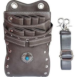 Kapperstas voor kappersschaar, tas voor gereedschap, tas voor riem, grijs