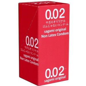 Sagami Original 0.02, 6x2 latexvrije condooms, ultradun (0.02mm wanddikte), geurloos en smaakloos