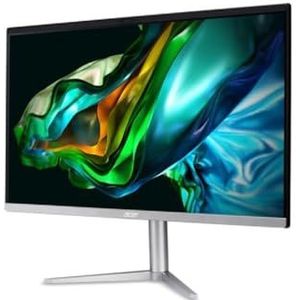 Acer Aspire C24-1300 AMD Ryzen™ 5 7520U 60,5 cm (23.8") 1920 x 1080 Pixels Alles-in-één-pc 16 GB DDR5-SDRAM 512 GB SSD Windows 11 Home Wi-Fi 6E (802.11ax) Zwart, Zilver