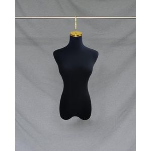 YKMYXZ, Elegante jurk met fluwelen bekleding en haken, etalagepopmodel for kleding(Black,Gold Short Hook)