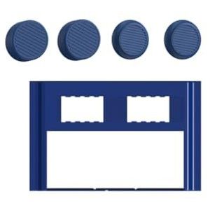 Legion Go Game Console Monitor Beschermhoes + Siliconen Rocker Cover, Siliconen Duimgrepen Joystick Caps Console Shockproof Protector Shell Handheld Accessoires (Blauw)