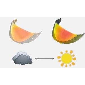 Motorhelm vizier lens, Helmvizier, CWR-F2 Fotochromatisch Gezichtsscherm Vervangend Krasbestendig Helmvizier Compatibel met Z8/X15/RF1400/NXR2 (Z7 Helder)(Gt Revo Red)