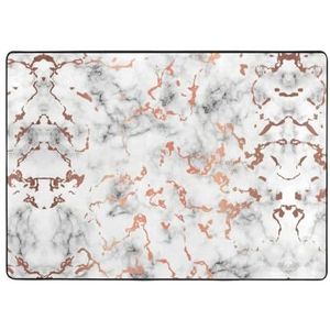 EdWal Marmeren textuur koperen splatter print groot tapijt, flanel mat, indoor vloer tapijt tapijt, voor nachtkastje eetkamer decor 203x148 cm