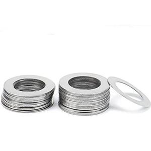 Ringen, vlakke ringen, Borgringen 20 stuks RVS vlakke ring, dikte 0,1 mm ultradunne pakking, M10 tot M20 precisie afstellingspakking(M20x25)