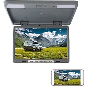 Draagbare dvd-speler voor videospelers op hoofdsteunen in auto's 22 Inch Auto Dak Mount Monitor HD 1080 P Plafond Mount Flip Down Overhead Screen MP5 Multimedia Video Spelers IR FM HDMI met HD-roteren