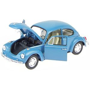 VW Kever Beetle blauw modelauto 22436W Welly 1:24