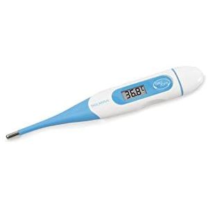 SOLMIRA Digitale thermometer, turkoois, hoge precisie, waterdicht, oksel, rectale of orale meting, geschikt voor baby's, kinderen en volwassenen
