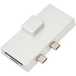 Dubbele USB C-Uitbreidingshub, Professionele Uitbreidingshub met 7 Poorten, USB C Naar HDMI RJ45 USB3.0x2 USB C SD TF voor Surface Pro 8 9 X, Plug-and-play 5 Gbps