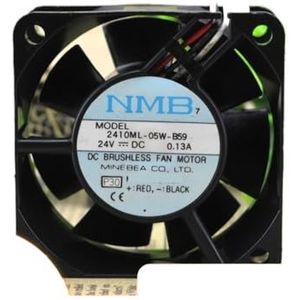 Voor NMB 2410ML-05W-B59 24V 0,13A 60x60x25 axiale koelventilator voor efficiënte luchtstroom in computers en kleine machines