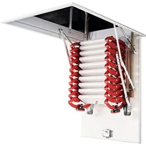 zolderladder Zolder Telescopische Ladder Installatieladder Verborgen Telescopische Ladder Vouwladder Tot 3.5m/140in Thuistrap Ladders Antislip
