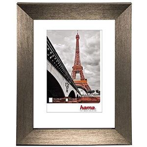 Hama Kunststof fotolijst""Paris"" (lijst 30 cm x 40 cm, rand 20 mm x 15 mm, voor foto's van het formaat 20 cm x 28 cm, spiegelglas, polystyreen (PS), met haken) staal