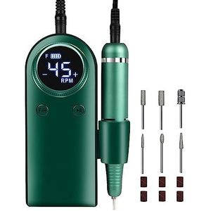 Elektrische nagelvijl, 45000 RPM elektrische nagelboormachine, oplaadbare nagelvijl for acryl nagelgelnagels, manicure pedicure polijstvormgereedschap voor zowel natuurlijke als kunstnagels (Color :