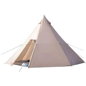 Outdoor familie camping tent, ultralichte lederen tent, waterdichte familie piramide tent, gebruikt voor backpacken, kamperen, wandelen, jungle ambacht, reizen, seizoensgebonden charme tent (kleur: