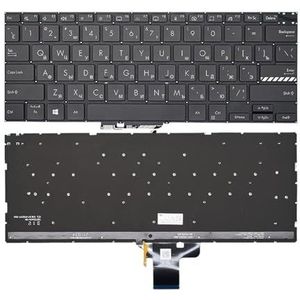 Toetsenbord voor Vivobook voor Pro14X M7400 M4700 M4700QC M4700PC M7600 M3400 M3401 M3401Q X7400 X3400 X3400P K3400P Achtergrondverlichting(RU Black Backligh)