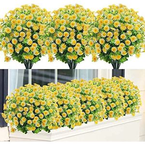 20 bundels kunstbloemen, voor buiten en binnen, decoratie, kunstbloemen en planten voor hangende bloempotten voor familiebruiloften (7)