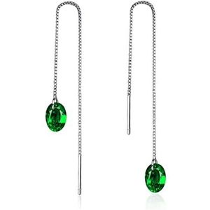 Oorbellen/Vrouwen Oorbellen 925 Sterling Silver Emerald Stud Earring for vrouwen Oorbel voor Vrouwen Meisjes