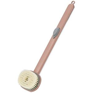 JINGYAN Gootsteenafvoerstopper Multifunctional Detachable Bath Brush Back Body Shower Sponge Scrubber Brushes With Handle Massager Bathroom(Pink)