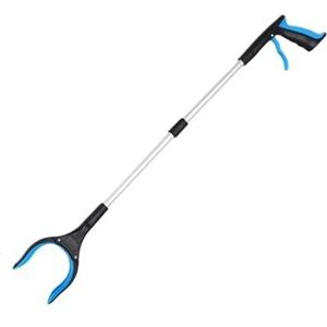 voor gehandicapten, Lange opvouwbare grijper met sterke grip en magnetische punt for afval, veelkleurig, 83 cm(Blue)