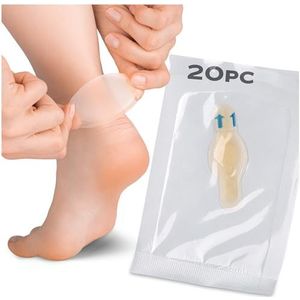 HALUTO pleisters set van 20 - hydrocolloïde blarenpleisters grote anti-blaren pleisters - waterdichte transparante gel anti-blaren pleisters - hielpleisters