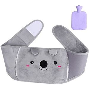 Mini warmwaterkruik, warmwaterkruik 1 set warmwaterkruikenzak met pluche taillehoes voor pijnverlichting in de winter warme heuptas buik en buik warme riem (maat : tailleband M) (maat : paars