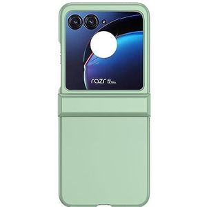 KAVUUN for Motorola Razr 40 Ultra/Razr 2023 3 in 1 Skin Feel PC Phone Case(Sakura Purple)(Sky Blue)(White) etc (Color : Mint Green)