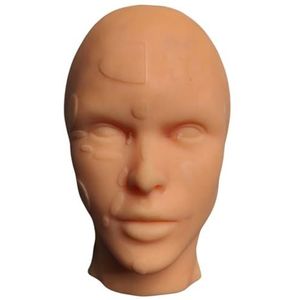 LKYLVEE Micro-Plastic Gezichtsmassage Model Training Siliconen Mannequin Gezicht Model Hoofd Model voor Micro-Plastic Onderwijs,Flesh,25c
