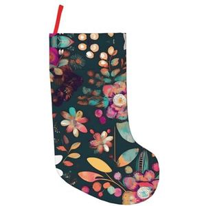 stujvc Kleurrijke Boho Bloemen Extra Grote 18 inch Kerst Kousen, Perfecte Kous Stuffers Voor Volwassenen Kerstboom Opknoping