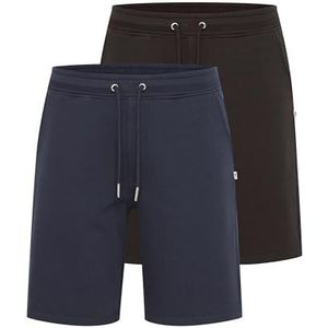 !Solid SDColine 2-pack shorts voor heren, sweatshorts, shorts met zakken, trekkoord, normale pasvorm, Marineblauw/Zwart (204036), XL